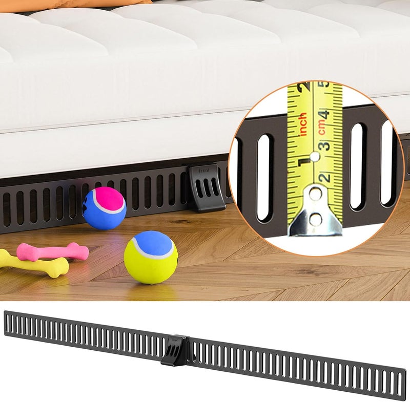 INSFITY Under Couch Toy Blocker, 1.6''H x 15.7''L Adjustable Sofa Barrier, No Glue Pet & Kid Toy Stopper, 8-Pack - Measure Your Couch Gap Before Purchase! - Image 1